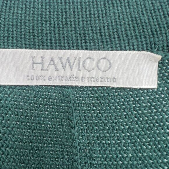 HAWICO 100% Extra fine Merino Wool Green Cardigan Sweater Women's Size S - Picture 5 of 12